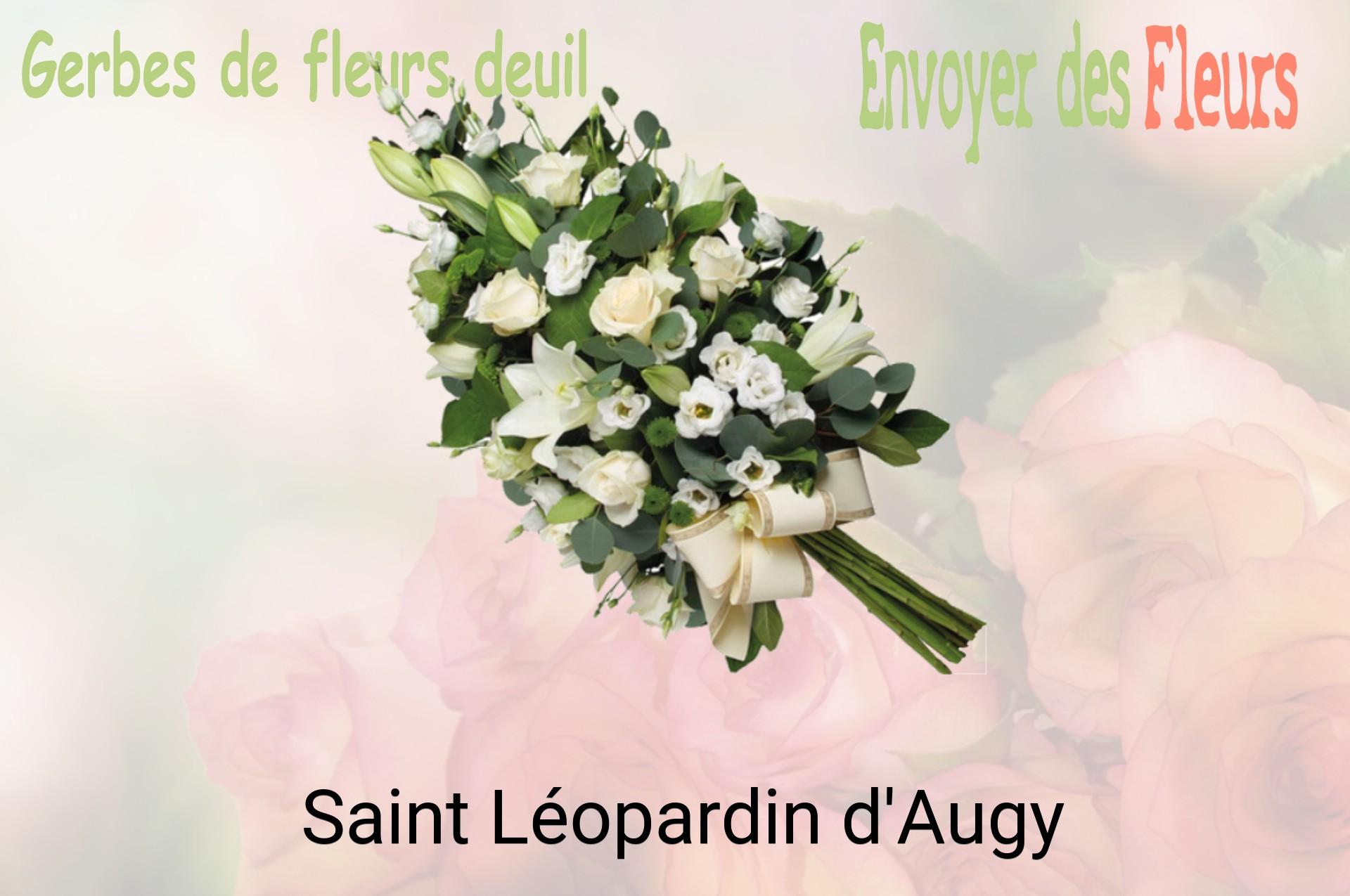 Gerbe de fleurs de deuil livrée à Saint-Léopardin-d'Augy